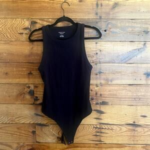 American Eagle black ribbed bodysuit size Large